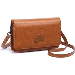 Small Crossbody Bags for Women Leather Cell Phone Purse Wallet with ID
